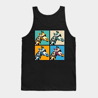 Elegant Pop Art Giraffe Print - Elevate Your Space with Graceful Style! Tank Top